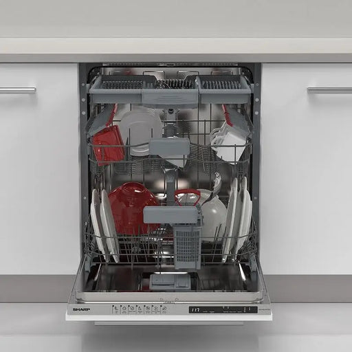 Built-in dishwasher Sharp QW-NI27I47DX 15 sets D 600 W mm - Съдомиялни машини<<<Уреди за вграждане<<<ZoraSite