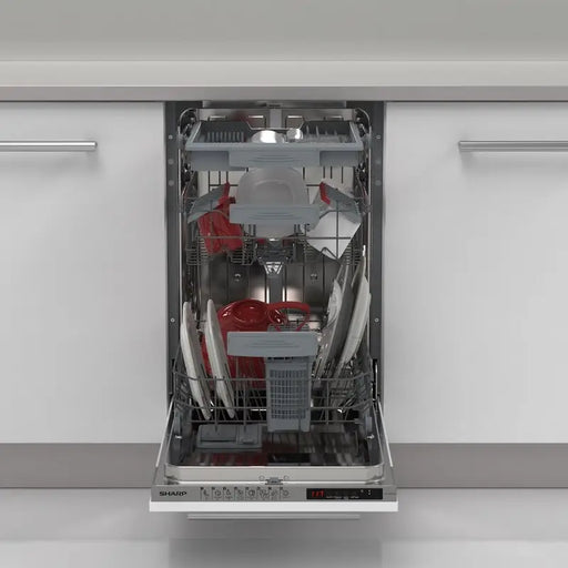 Built-in dishwasher Sharp QW-NS1GI47EX 10 sets E 45 W mm - Съдомиялни машини<<<Уреди за вграждане<<<ZoraSite