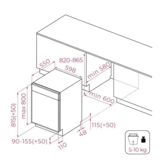 Built-in dishwasher TEKA DFI 46760 60 cm - Съдомиялни за вграждане 60 см<<<Съдомиялни за вграждане<<<Уреди за