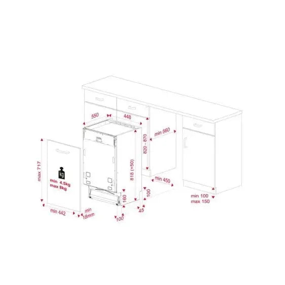 Built-in dishwasher TEKA DFI 74910 - Съдомиялни за вграждане 45 см<<<Съдомиялни за вграждане<<<Уреди за
