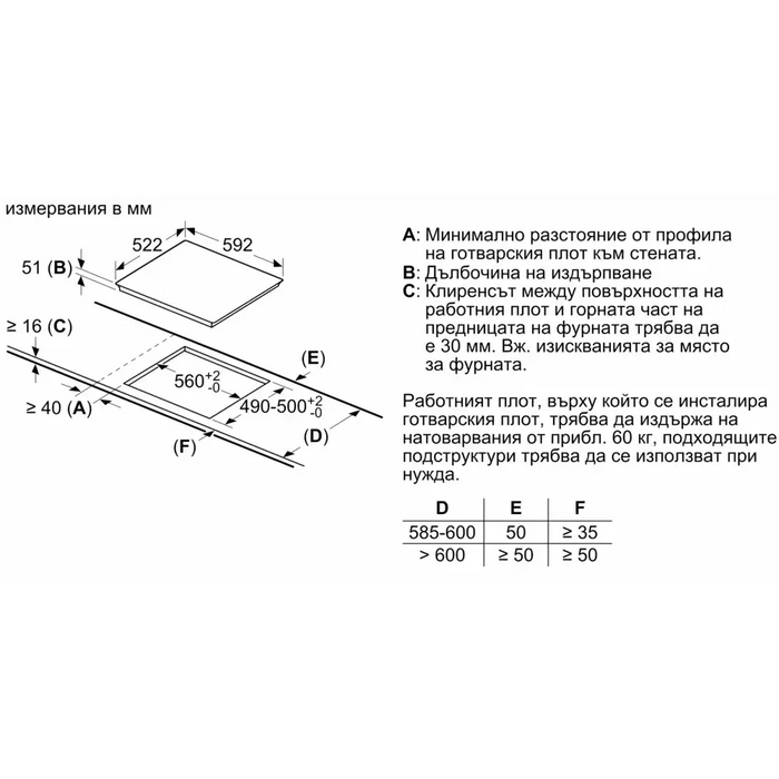Built-in hob BOSCH PIF612BB1E - Плотове<<<BOSCH плотове<<<BOSCH<<<PolyComp&&&Индукционни плотове<<<Плотове за