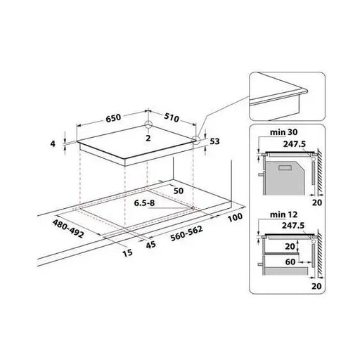 Built-in hob WHIRLPOOL SMP 658C/BT/IXL - Индукционни плотове<<<Плотове за вграждане<<<Уреди за вграждане<<<TechnoMix