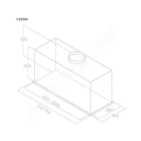 Built-in hood ELICA SENSOR BL MAT 52 - Аспиратори за пълно вграждане<<<Абсорбатори за вграждане<<<Уреди за