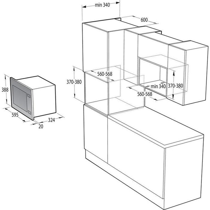 Built-in microwave GORENJE BM201AG1BG - Микровълнови фурни за вграждане<<<Фурни за вграждане<<<Уреди за