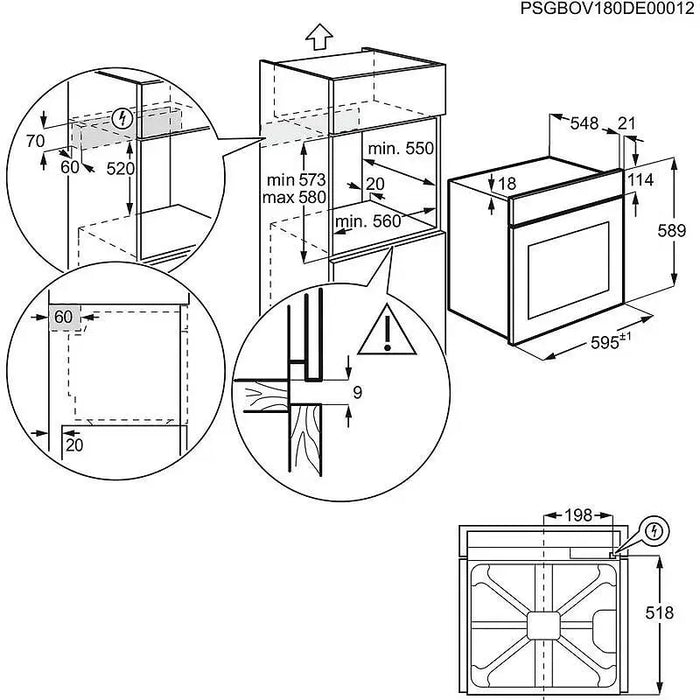 Built-in oven AEG NBR6P531SB (ST) 72 Push buttons A++ Pyrolysis - Фурни<<<Уреди за вграждане<<<ZoraSite