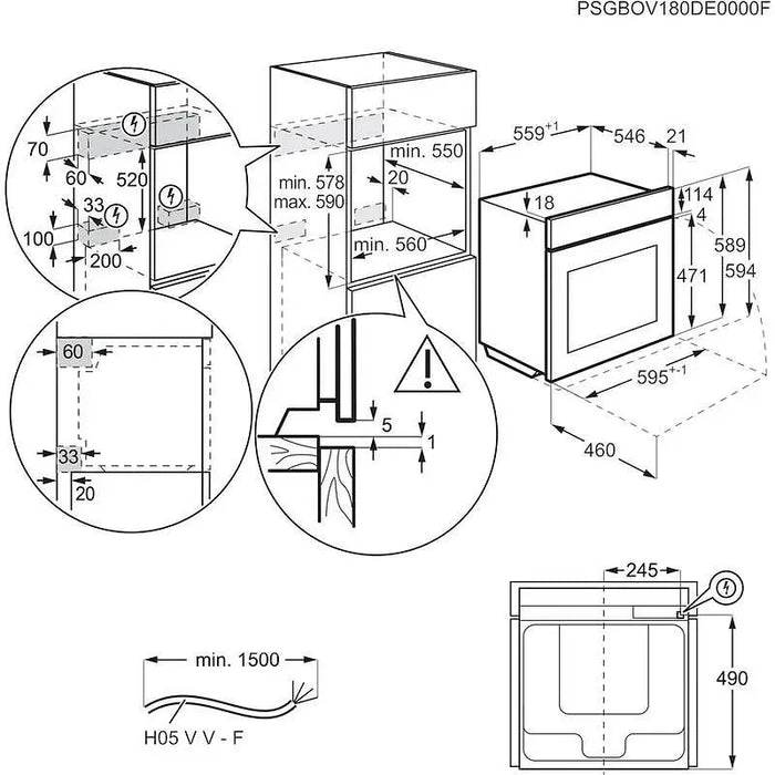 Built-in oven AEG TE7PB63ZAB 71 l Pyrolysis A+ - Фурни с пиролиза<<<Фурни за вграждане<<<Уреди за