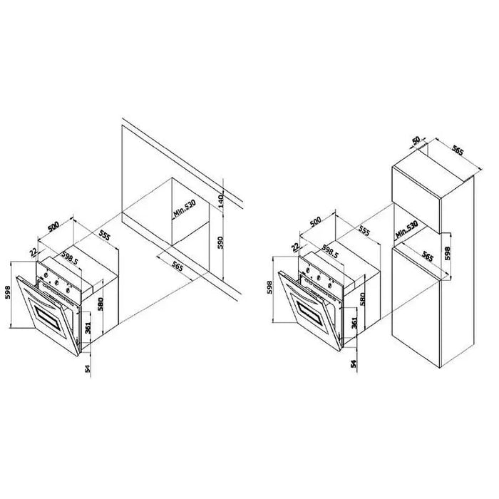 Built-in oven Crown CO-4KF 60 A Mechanical - Фурни<<<Уреди за вграждане<<<ZoraSite