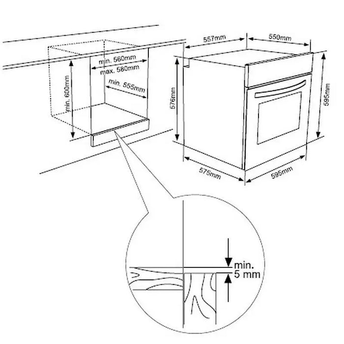 Built-in oven Daewoo O6HD51H1BG* 69 А Mechanical Steam cleaning - Фурни<<<Уреди за вграждане<<<ZoraSite