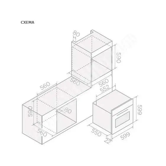 Built-in oven ELICA VIRTUS MULTI 60 TFT VL - Стандартни фурни<<<Фурни за вграждане<<<Уреди за вграждане<<<TechnoMix