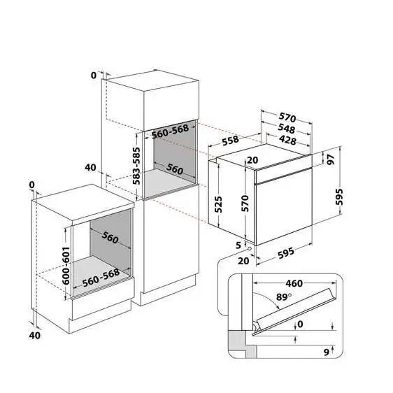 Built-in oven WHIRLPOOL OMR35HR0X - Стандартни фурни<<<Фурни за вграждане<<<Уреди за вграждане<<<TechnoMix&&&Последни
