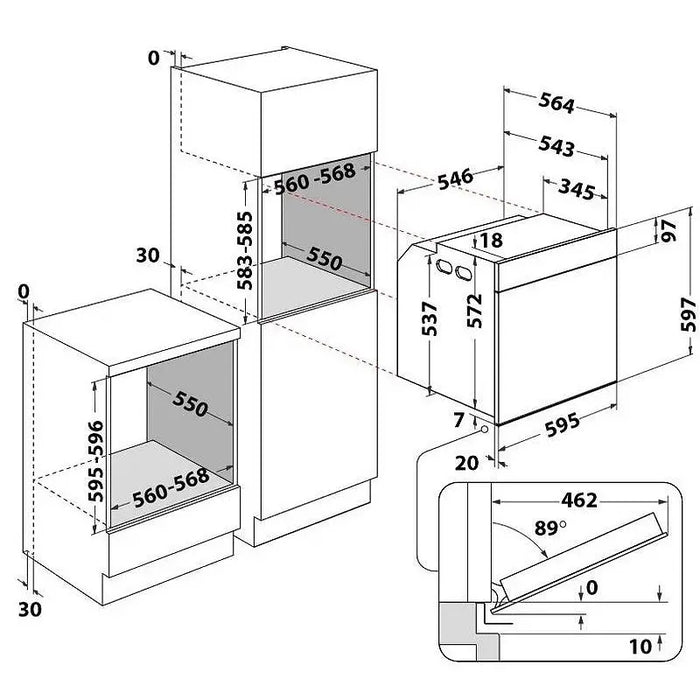 Built-in oven WHIRLPOOL WOI78PT1SXA 73 l Pyrolysis A+ - Фурни с пиролиза<<<Фурни за вграждане<<<Уреди за
