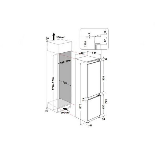 Built-in refrigerator WHIRLPOOL ART 66112 177.00 cm - Хладилници за вграждане<<<Уреди за