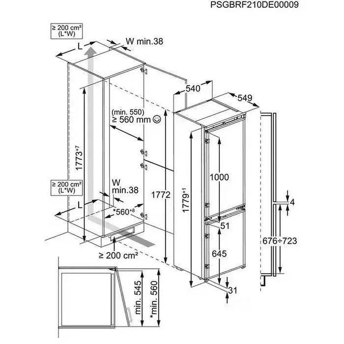 Built-in refrigerator with freezer Electrolux ENT6MD18S3 248 l D No Frost Yes - Хладилници с