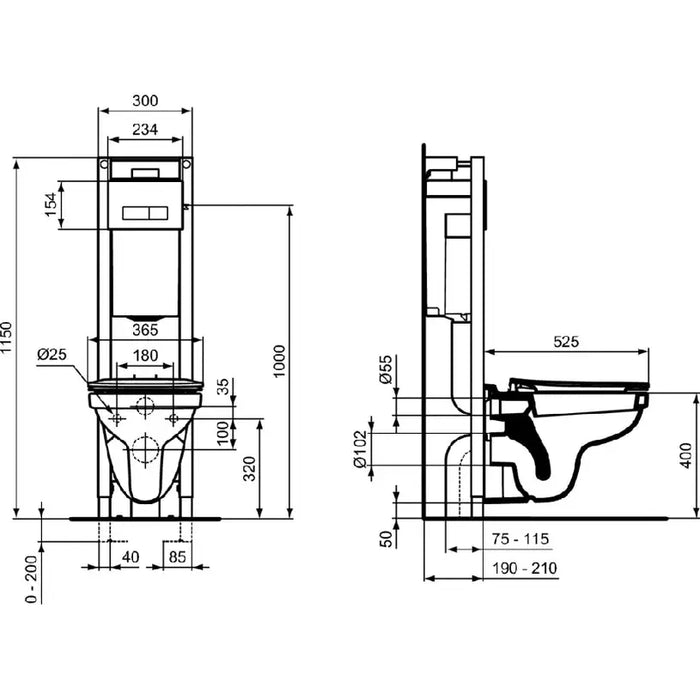 BUILT-IN STRUCTURE KIT IDEALSTANDARD SEVA FRESH - Структури и комплекти за вграждане<<<Санитарна керамика и