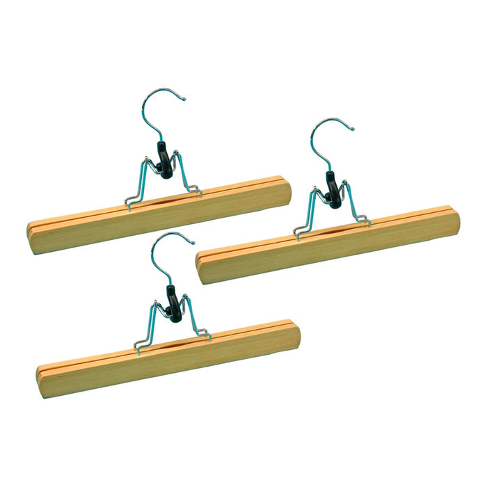 WOODEN TROUSER HANGERS 3 PACK BURSTENMANN