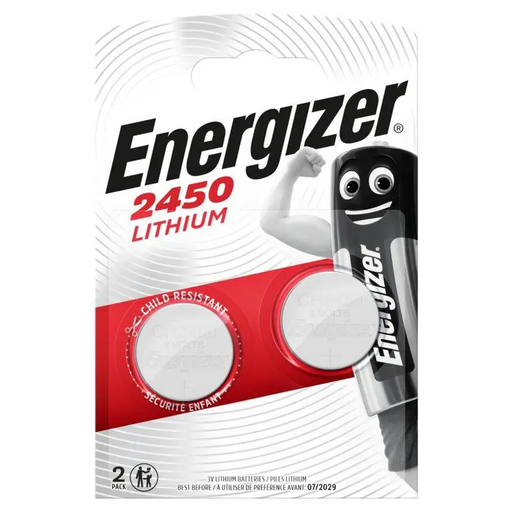Button battery lithium CR2450 3V 2 pcs. in a blister / price for 2 pcs./ ENERGIZER - Батерии<<<Батерии и зарядни