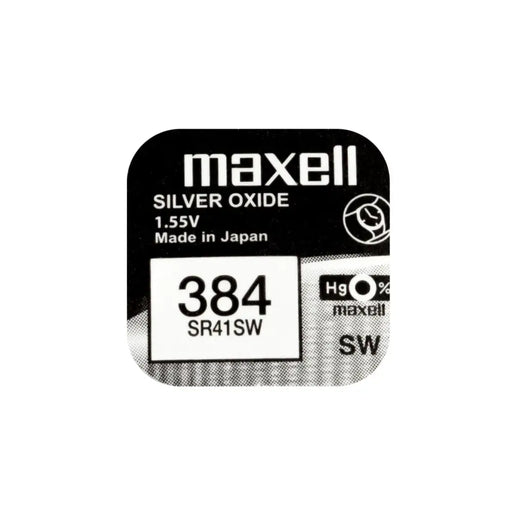 Button battery silver MAXELL SR41 SW /384/ AG3 1.55V - Батерии<<<Батерии и зарядни у-ва<<<ValiAPI