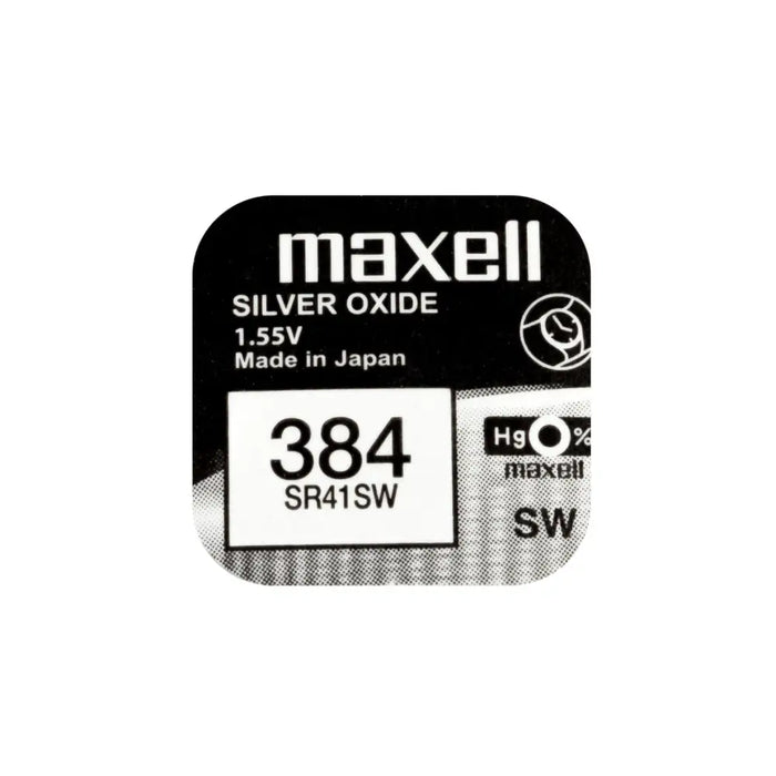 Button battery silver MAXELL SR41 SW /384/ AG3 1.55V - Батерии<<<Батерии и зарядни у-ва<<<ValiAPI
