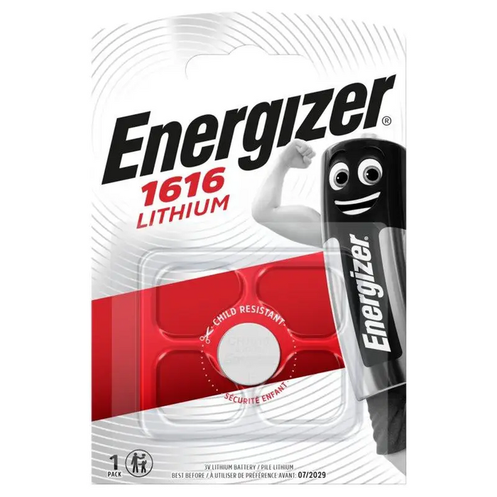Button lithium battery ENERGIZER CR1616 3V 1PK - Батерии<<<Батерии и зарядни