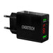 C0028 2*USB-A network charger with display (black) - mains chargers<<<Chargers<<<GSM Accessories<<<InnproXML