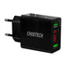 C0028 2*USB-A network charger with display (black) - mains chargers<<<Chargers<<<GSM Accessories<<<InnproXML