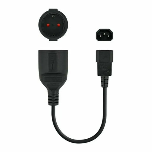 C14 to Schuko Power Cord NANOCABLE 10.22.0901 (25 cm) - Компютър Кабели и адаптери<<<Компютри|