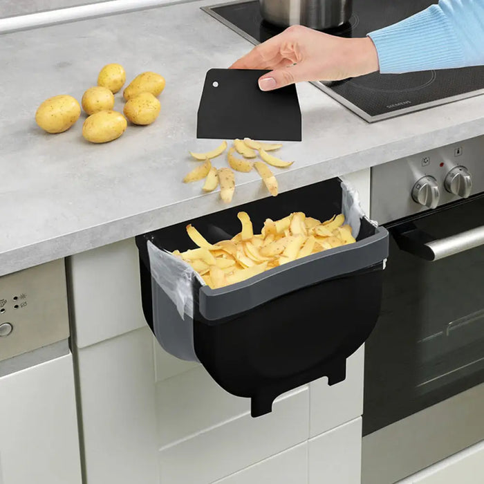 Cabinet door trash bin Wenko Fago 55028100 5 L Black Foldable - Почистване Прахосмукачки И Гладене<<<Дом