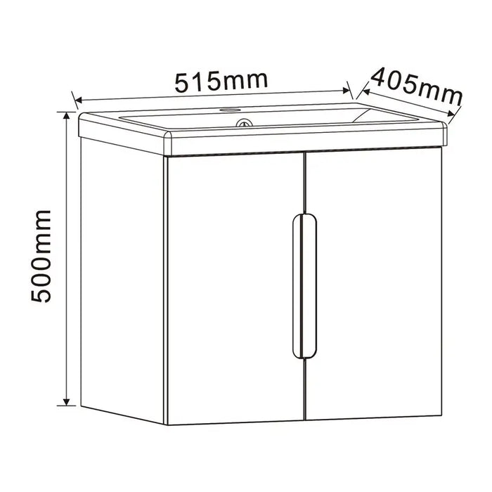 CABINET WITH WASHBASIN INTER CERAMIC MIRAYA - Мебели<<<Мебели и огледала за баня<<<Баня<<<Praktiker&&&Мебели за