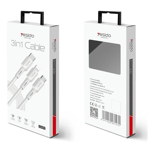 CABLE 3 IN 1 IPHONE / MICRO USB / USB-C YESIDO - Други автоаксесоари<<<Авто интериор<<<Авто и вело<<<Praktiker