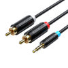 Cable Audio Adapter 3.5mm Male to 2x Male RCA Vention BCLBK 8m Black - Audio cables<<<Audio<<<InnproXML&&&Аудио и Видео
