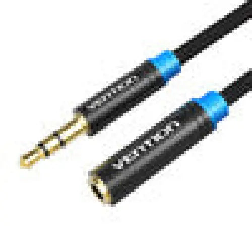 Cable Audio Braided 3.5mm male-female Vention VAB-B06-B150-M 1,5m Black - Audio cables<<<Audio<<<InnproXML