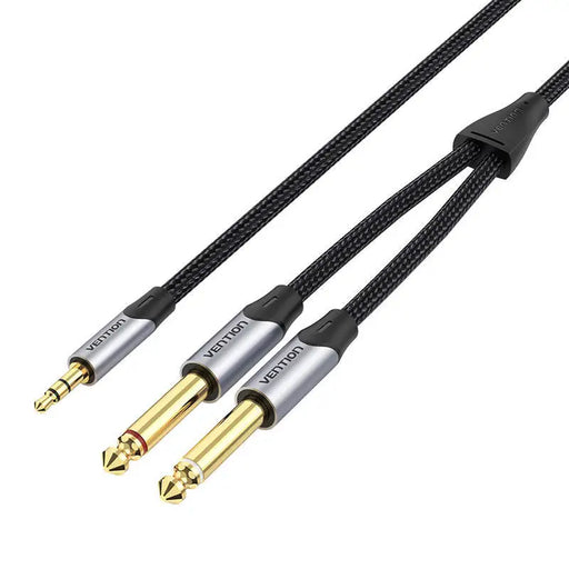Cable audio mini jack 3.5mm to 2x 6.5mm Vention BARHG 1.5m (grey) - Audio cables<<<Audio<<<InnproXML