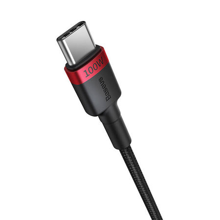 Cable Baseus Cafule USB-C to USB-C 100W,2m 2psc (Red Black Grey Black) - USB-C to USB-C<<<USB cables<<<GSM
