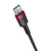 Cable Baseus Cafule USB-C to USB-C 100W,2m 2psc (Red Black Grey Black) - USB-C to USB-C<<<USB cables<<<GSM
