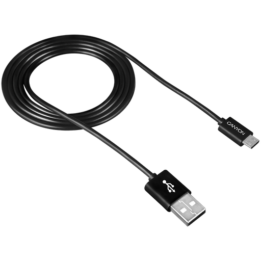 Cable CANYON CNE-USBM1B USB-USB Micro 1M - Аксесоари за смартфон<<<Аксесоари<<<TechMart&&&Аксесоари за