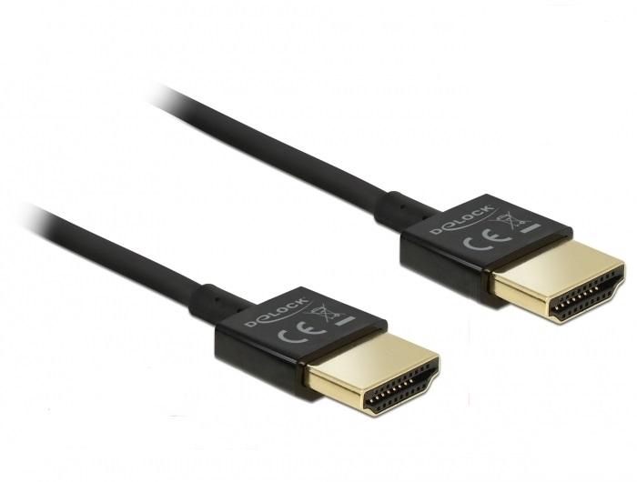 Cable Delock HDMI-A male - HDMI-A male Ethernet 3D 4K 0.25 m Black - Видео кабели<<<Кабели<<<ValiAPI