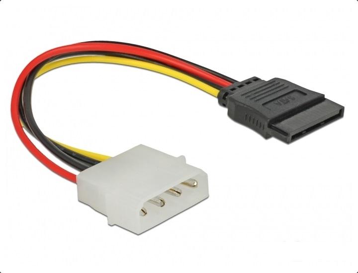 Cable DeLock Molex 4 pin to SATA 15 pin 12 cm - PC кабели<<<Кабели<<<ValiAPI