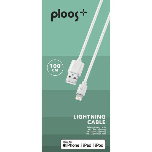 CABLE LIGHTNING 1M WHITE PLOOS - Зарядни устройства<<<Батерии и фенери<<<Осветление<<<Praktiker&&&Аксесоари за