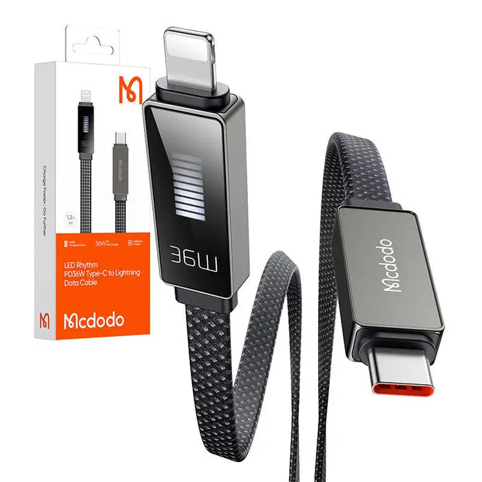 Cable Mcdodo CA-4960 USB-C to Lightning with display 1.2m (black) - USB-C to Lightning<<<USB cables<<<GSM