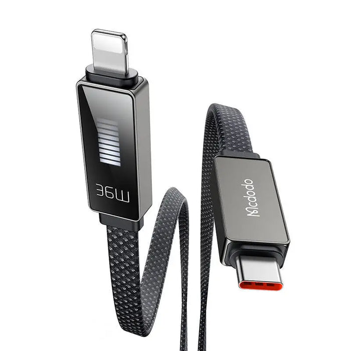 Cable Mcdodo CA-4960 USB-C to Lightning with display 1.2m (black) - USB-C to Lightning<<<USB cables<<<GSM