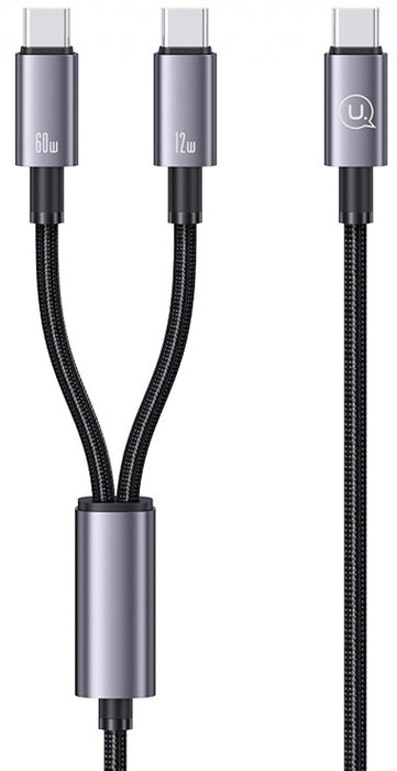 Cable Usams SJ740 72W 2In1 Aluminum Alloy 1.2m SJ740USB101 - Аксесоари за смартфон<<<Аксесоари<<<TechMart&&&Аксесоари