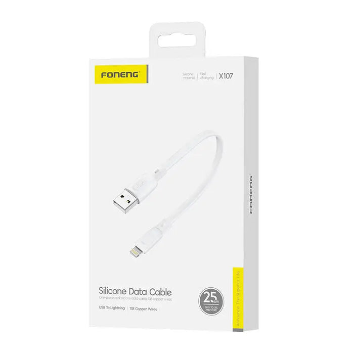 Cable USB-A - Lightning Foneng X107 3A 0.25m (biały) - USB to Lightning<<<USB cables<<<GSM Accessories<<<InnproXML