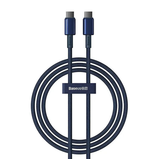 Cable USB-C do USB-C Baseus Tungsten Gold 100W 1m (niebieski) - USB-C to USB-C<<<USB cables<<<GSM