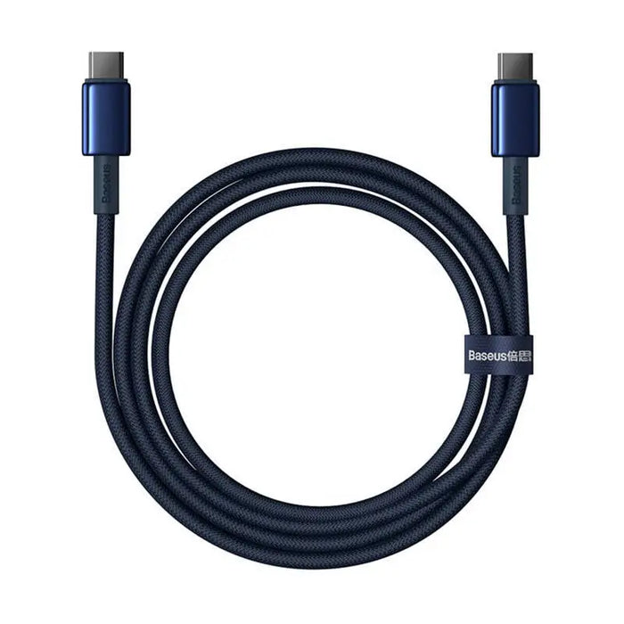 Cable USB-C do USB-C Baseus Tungsten Gold 100W 1m (niebieski) - USB-C to USB-C<<<USB cables<<<GSM