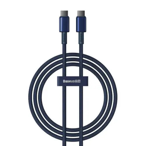 Cable USB-C do USB-C Baseus Tungsten Gold 100W 1m (niebieski) - USB-C to USB-C<<<USB cables<<<GSM