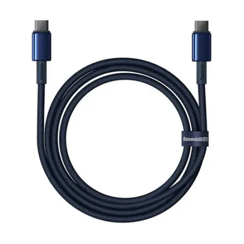 Cable USB-C do USB-C Baseus Tungsten Gold 100W 1m (niebieski) - USB-C to USB-C<<<USB cables<<<GSM
