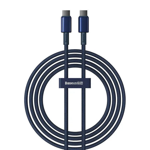 Cable USB-C do USB-C Baseus Tungsten Gold 100W 2m (niebieski) - USB-C to USB-C<<<USB cables<<<GSM