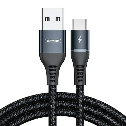Cable USB-C Remax Colorful Light 1m 2.4A (black) - USB to USB-C<<<USB cables<<<GSM Accessories<<<InnproXML
