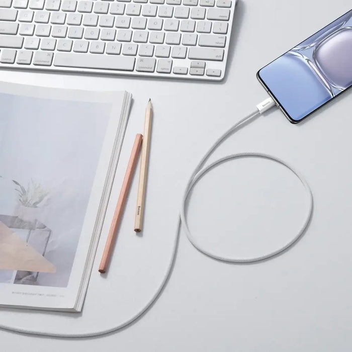 Cable USB-C to USB-C Baseus 100W 1m (white) - USB-C to USB-C<<<USB cables<<<GSM Accessories<<<InnproXML&&&Cell phone