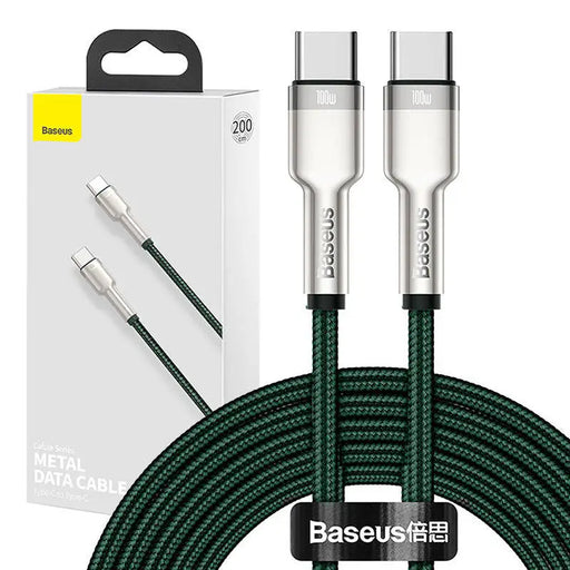 Cable USB-C to USB-C Baseus Cafule 100W 2m (green) - USB-C to USB-C<<<USB cables<<<GSM Accessories<<<InnproXML&&&Cell